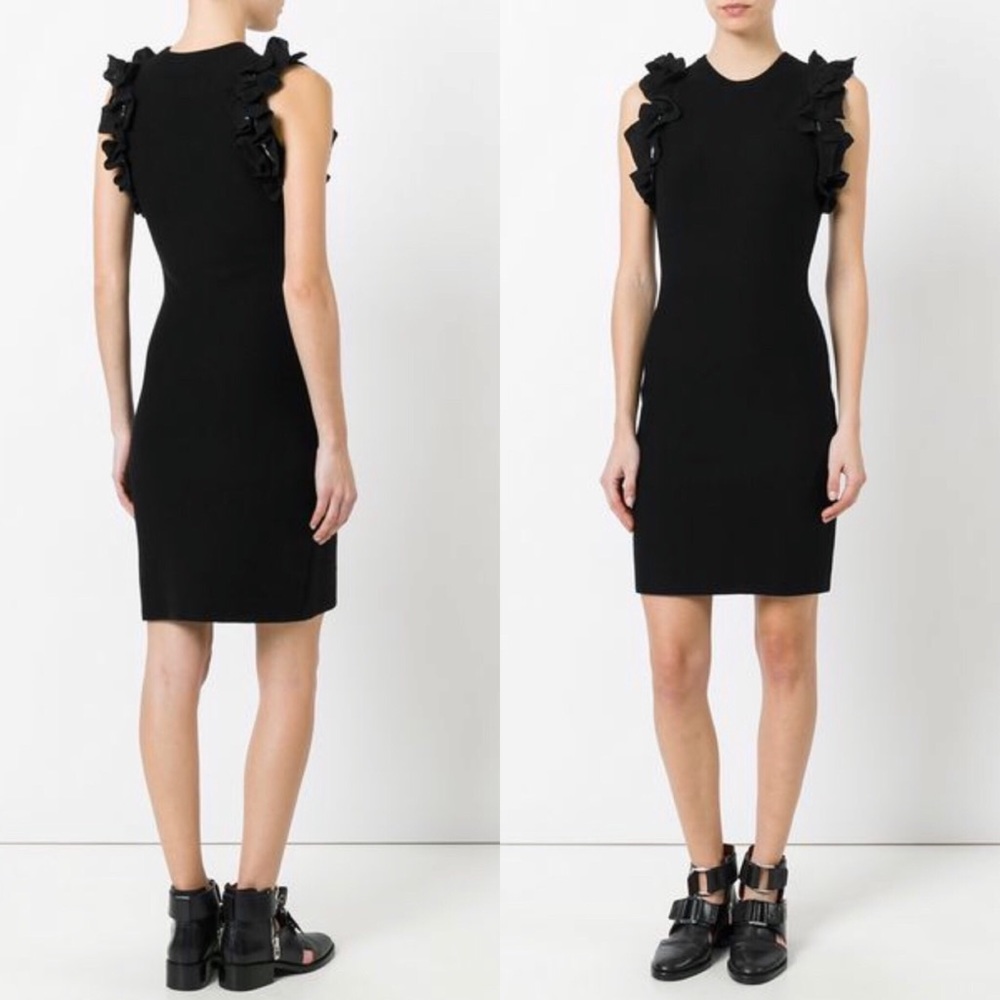 3.1 P H I L L I P L I M : Zipper Ruffle Mini Dress - Picture 1 of 8